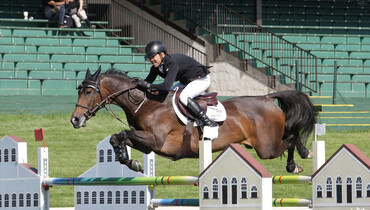 Kent Farrington celebrates his fourth victory of the 2019 Spruce Meadows Summer Series
