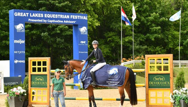 Abigail McArdle and Victorio 5 are victorious in Devoucoux Welcome Stake CSI2* at Great Lakes Equestrian Festival