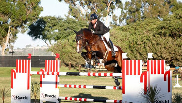 Guy Thomas leads the victory gallops in the FEI CSI2* Silver Tour highlight event