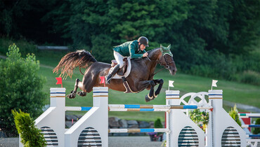 Kevin Babington and Shorapur winners of the CSI3* Assante Classic at International Bromont
