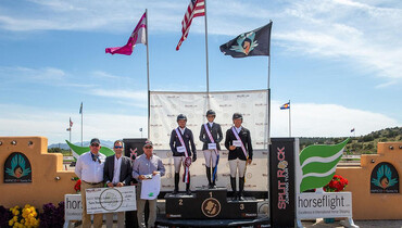 Tiffany Sullivan is triumphant in the CSI2* Grand Prix at the Split Rock Jumping Tour's Santa Fe International