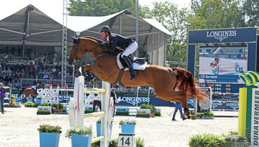 Ben Maher and Explosion W best after two rounds of jumping at the Longines FEI European Championships 2019