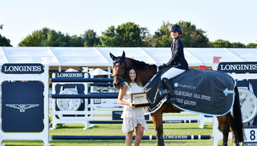 Lucy Deslauriers and Hester top the pack in the Douglas Elliman Grand Prix qualifier