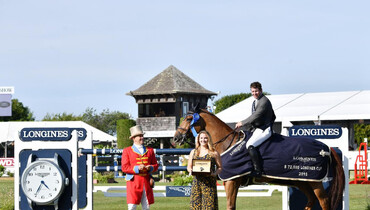 Ireland’s Shane Sweetnam makes it a three-peat, taking the Longines Cup at the 44th Hampton Classic