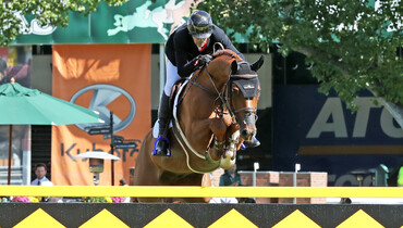Home hero Eric Lamaze jump to victory in the CANA Cup at the Spruce Meadows 'Masters'