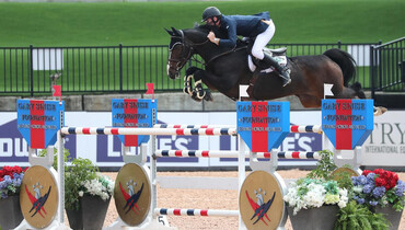 Daniel Coyle wins his first FEI Class at TIEC with CHS Krooze in Horseware Ireland Welcome Stake