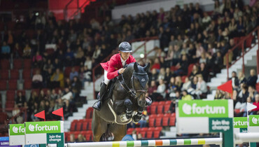 Pius Schwizer claims the win in Fortum HorsePower 1.45m in Helsinki