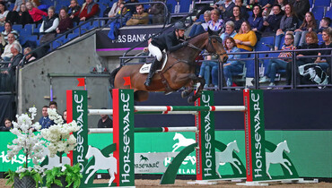 Holly Smith and Denver win 1.50m sponsored by Horseware Ireland at Liverpool International Horse Show