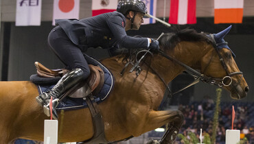 Emilio Bicocchi wins Friday's feature class in Leipzig