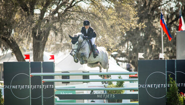 Chloe Reid wins the $36,600 Live Oak International CSI3* Longines World Ranking Table A speed class