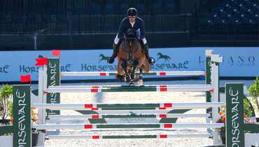 Eduardo Menezes and Magnolia Mystic Rose master the $37,000 Horseware Ireland Welcome Stake CSI3*