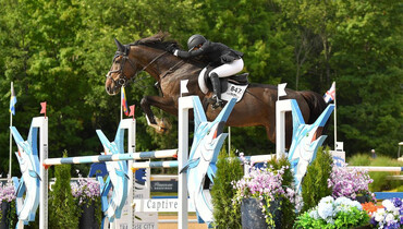 Margie Engle and Dicas are unequalled to win $137,000 Four G Surfaces Grand Prix CSI3* at Great Lakes Equestrian Festival
