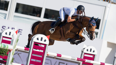 Gregory Wathelet and Indago win Thursday's biggest class at Hubside Jumping Grimaud