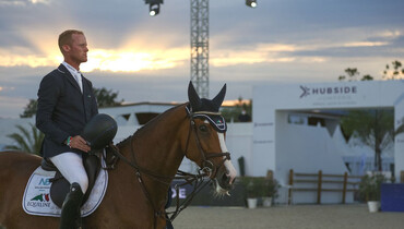 Niels Bruynseels to the top in Friday’s 1.55m class at Hubside Jumping in Grimaud