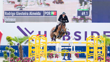 Rodrigo Giesteira Almeida takes Friday’s biggest win at Hubside Jumping