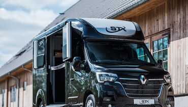 Stephex Horsetrucks presents a limited-time leasing offer on their STX 2 Horses Stallion Layout