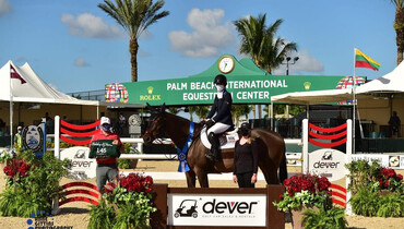 Sydney Shulman gallops Ardente Printaniere to victory in $37,000 Dever Golf Cars 1.45m speed CSI4*
