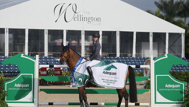 Lillie Keenan and Agana Van Het Gerendal Z soar to the top in the $37,000 Adequan® WEF Challenge Cup round 1