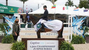 McLain Ward and Blossom Z fly in top form for the win in the $50,000 CaptiveOne Advisors 1.50m National Grand Prix