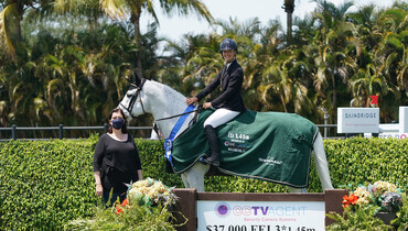 Kristen Vanderveen and Bull Run’s Faustino De Tili fly fastest, capturing the $37,000 CCTV Agent 1.45 Jumpers CSI3*