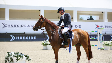 Julien Epaillard and Calgary Tame win Friday's feature class at Hubside Jumping