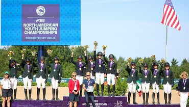 The United States’ Zone 8/9/10 and Zone 4 take first podium spots during Gotham North FEI North American Youth Championships, presented by USHJA