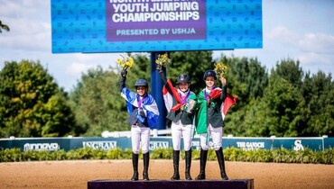 Jimena Carrillo Watanabe and Mia Albelo top Children and Pre-Junior individual final at Gotham North FEI North American Youth Jumping Championships, presented by USHJA
