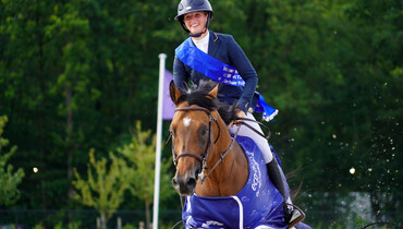 Sanne Thijssen and Con Quidam RB best in the CSI4* STP Riders Series Grand Prix at Sentower Park
