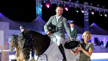 Marc Dilasser and Arioto du Gevres win Friday's feature class at Hubside Jumping Valence