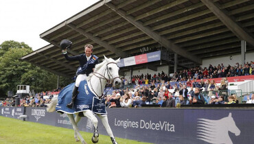 Smolders celebrates second Longines Global Champions Tour Grand Prix of Hamburg win after delivering the only clear round