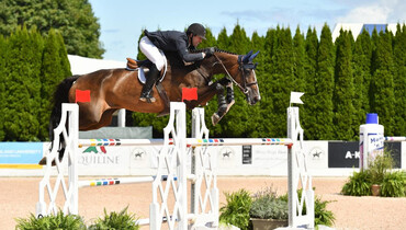 McLain Ward soars to victory in the $37,000 Hampton Classic FEI Speed Stake