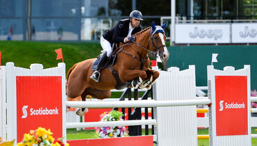 Nayel Nassar and Oaks Redwood win the Scotiabank Cup at Spruce Meadows 'North American'