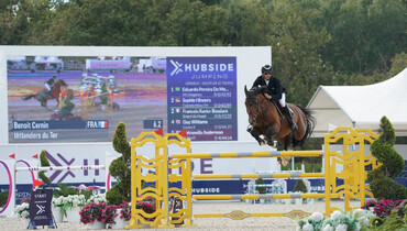 Benoit Cernin and Uitlanders du Ter with home win in Friday's feature class at Hubside Jumping Fall Tour
