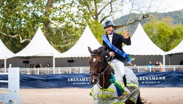 Kent Farrington takes home the victory in the $350,000 CSI5* Lugano Diamonds Grand Prix at The Arenamend Classic
