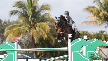 Newcomer Eoin McMahon makes a splash with victory in the $37,000 Adequan® WEF Challenge Cup round two