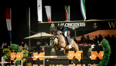 Wilm Vermeir wins Friday's feature class at CSI4*-W Al Shira'aa International Horse Show
