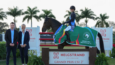 Grace Debney races to win the $50,000 Helgstrand Jewellery 1.45m Grand Prix CSI2*