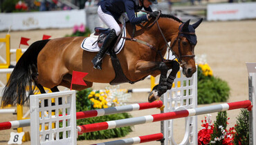 Molly Ashe Cawley and Berdien accelerate to victory in the Delta Air Lines FEI 4* Two Phase Stake