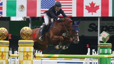 Conor Swail wins the CSI5* 1.50m Bantrel Cup at Spruce Meadows