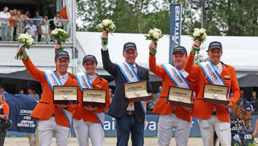 Home heroes hold their ground in the CSIO5* Longines FEI Jumping Nations Cup™ of the Netherlands at CHIO Rotterdam