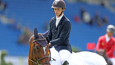 Edouard Schmitz and Babylone des Erables top Friday's 1.45m VBR-Prize at CHIO Aachen