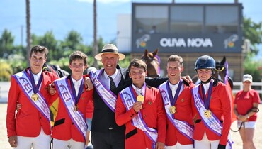 Back-to-back team gold medals for Belgium at the FEI Jumping European Championship for Young Riders, Juniors and Children 2022 in Oliva Nova
