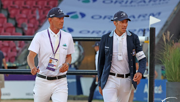 Tangible tension: The course walk for Friday's team final in Herning in images