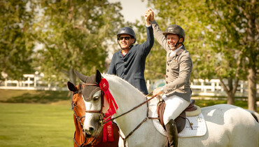 Paul O'Shea & Matthew Sampson share the win in the CSI5* Friends of the Meadows Grand Prix, presented by Rolex