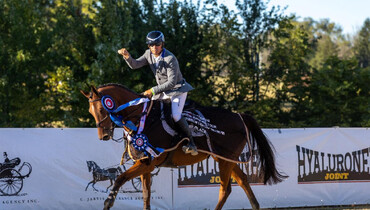 Aaron Vale is victorious in $50,000 BetHorseSports.Com 1.45m Welcome CSI3* with Prescott at Split Rock Hunter Jumper Fall I