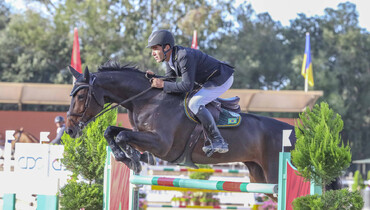 Francisco Jose Mesquita Musa and Catch Me Marathon win the CSIO4*-W 1.45m Prix Wilaya Region Rabat Sale Kenitra in Rabat