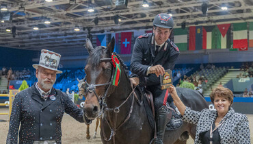 Emanuele Gaudiano and Crack Balou best in the CSI4*-W 1.50m Prix CDG in El Jadida