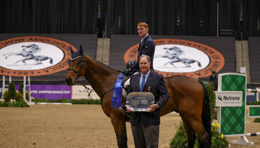 Daniel Coyle and Oak Grove’s Carlyle top  T&R Development International Two Phase CSI4* at the 2022 National Horse Show