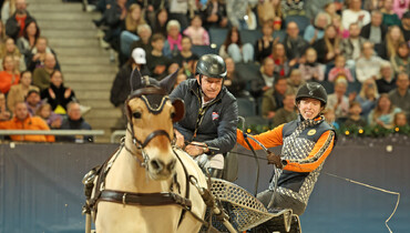 Boys vs. girls in the Fjord Battle at Sweden International Horse Show