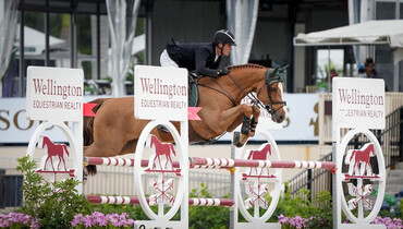 Tanner Korotkin and Quinn have wings in Wellington Equestrian Realty CSI3* 1.45m Speed